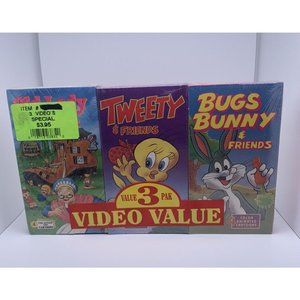 3 Color Kids' Kartoons VHS 1990,93 (4 Fully Animated Color Cartoons )